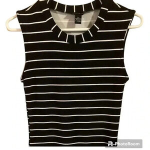 FREE💕 with purchase Woman’s sleeveless dress Seduction, black/white stripe,